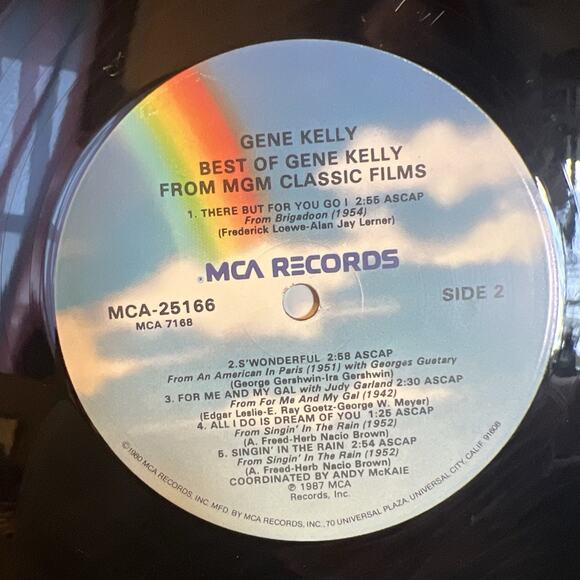 Best Of Gene Kelly LP MGM 1987 MCA Records ‎ MCA-25166 Ultrasonic Clean VG+ - Picture 5 of 6